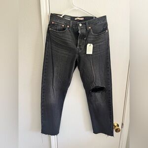 Levi's Women's Black Wedgie Straight Leg Jeans size 30x28